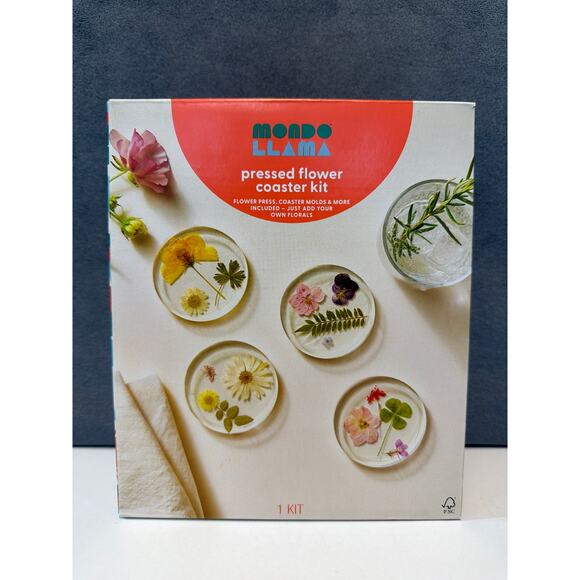 Mondo Llama Other - Pressed Flowers Resin Coaster DIY Art Kit - Mondo Llama New in Box